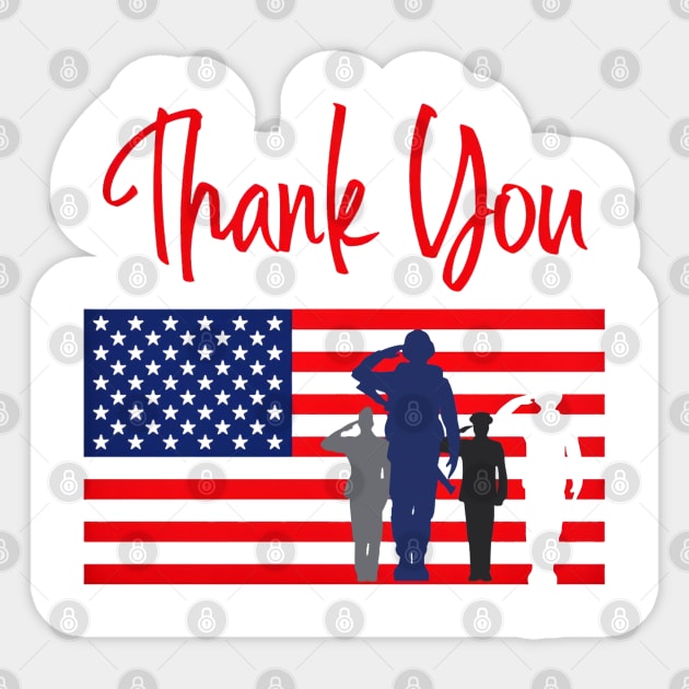 Thank You America Sticker by jokyhils